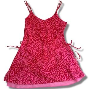 Vintage Heart‑Print Lingerie Slip – 1X | Coquette Valentine‑Core Y2K Romantic